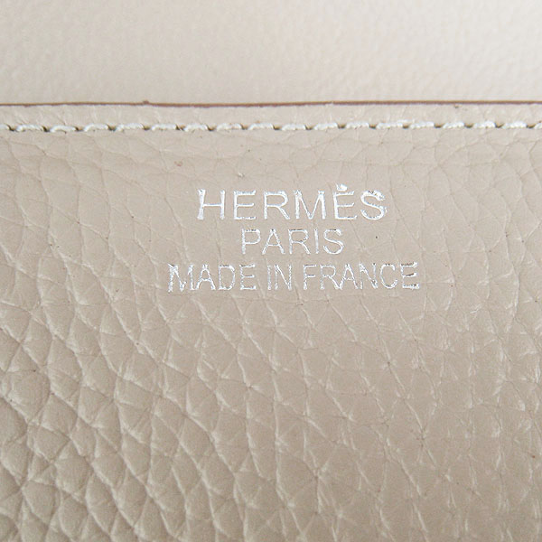 Replica Hermes Togo Leather Messenger Bag Grey 8079
